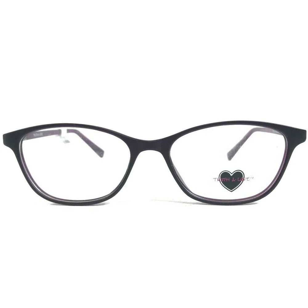 Truth & Love Eyeglasses Frames T & L 13 COL 80 Purple Cat Eye Full Rim 50-16-140